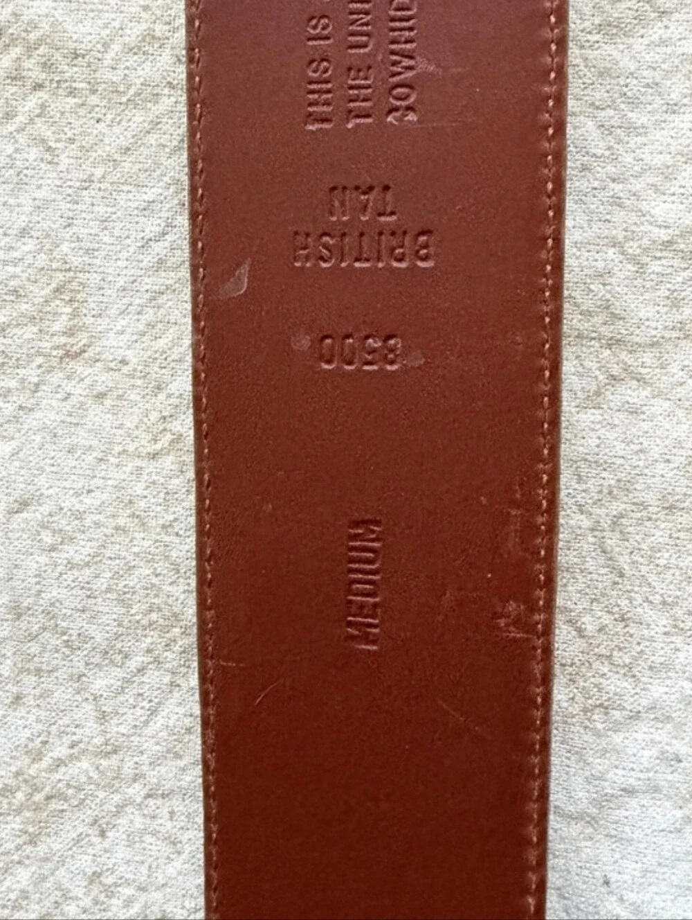 Vintage Coach Belt - British Tan